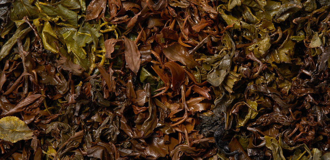 wet tea leaves