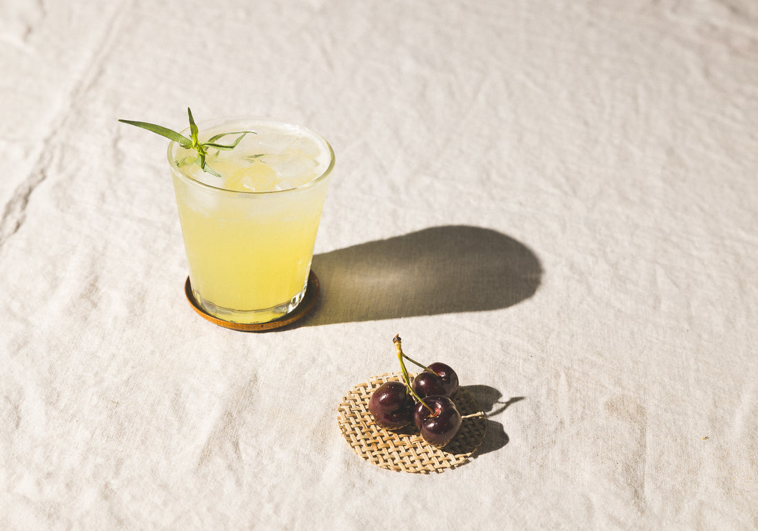 pineapple tonic and cherries