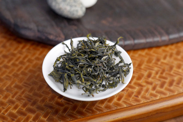 Measured loose leaf tea before brewing.