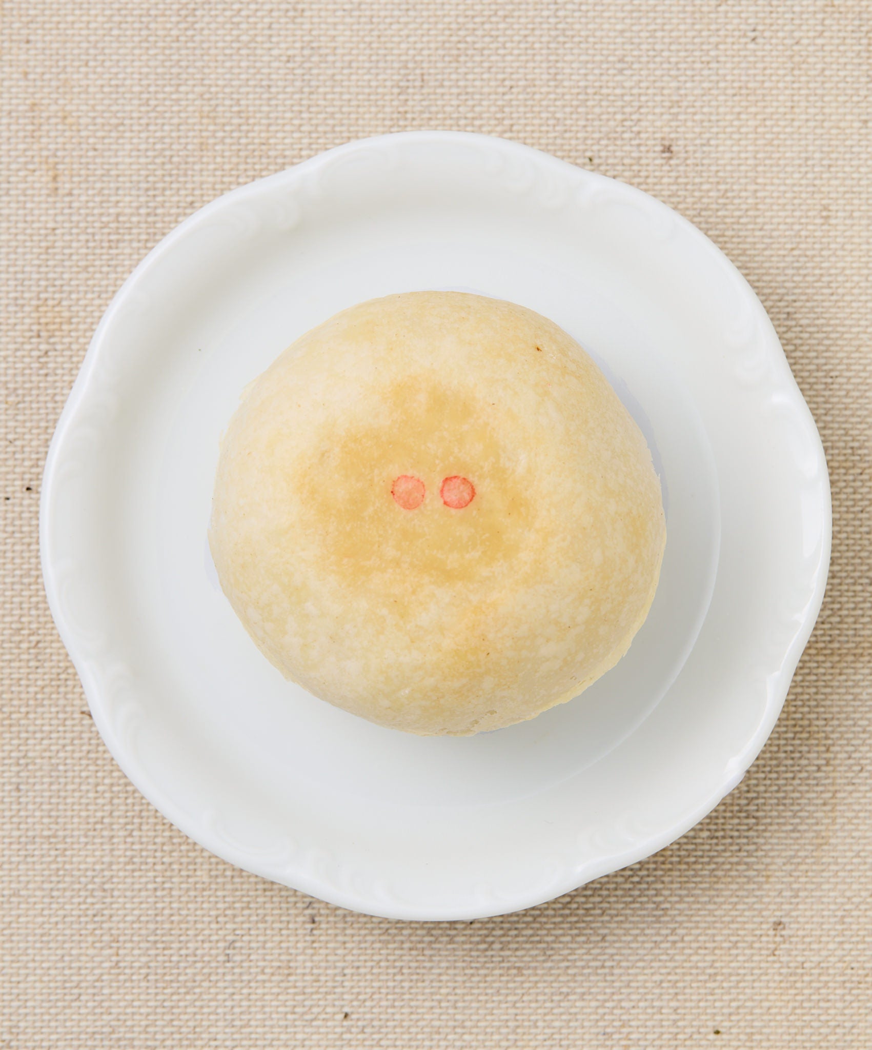 mooncake on a white plate